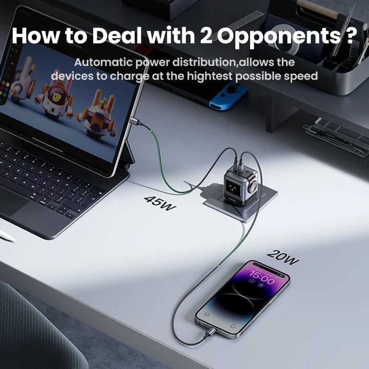 RoboCharger™ 65W PD GaN Fast Charger