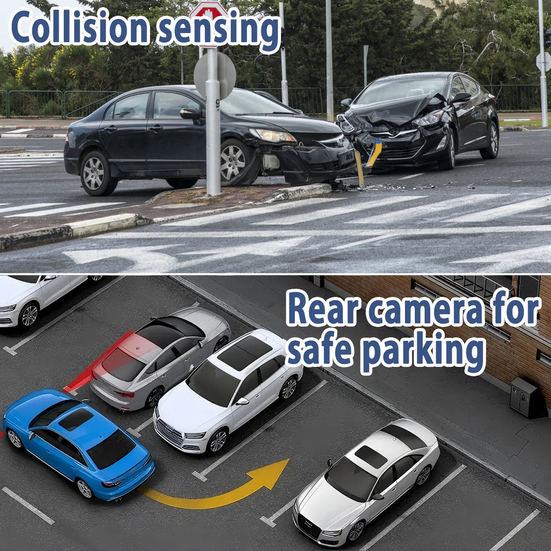 “AutoEye™ 1080P 4-Channel Car DVR with Front & Rear Cameras, Night Vision”