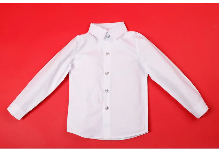 Teenage Boys Shirts School Shirt For Boys Turn Down Collar Shirt For Girls White Kids Birthday Dress Blouse 6 8 10 12 14 Year