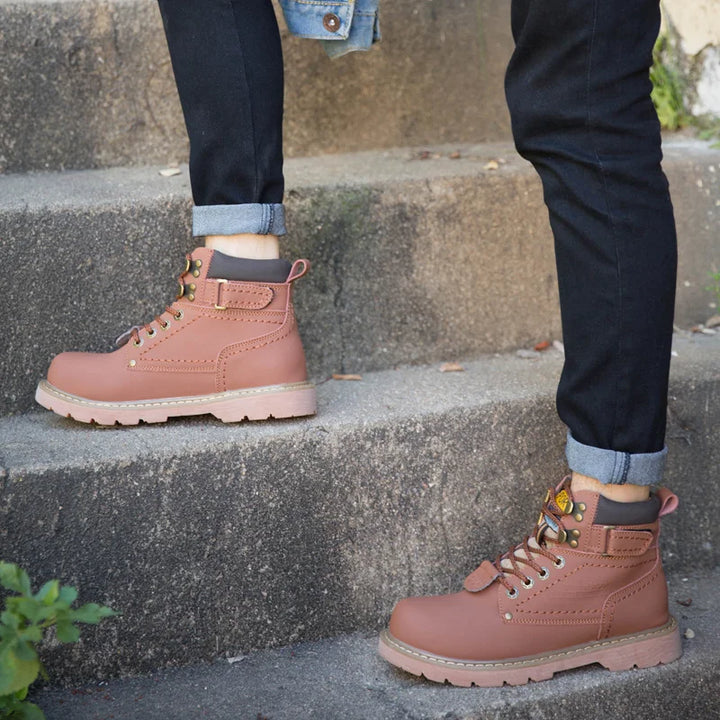 Genuine Leather Tactical Ankle Boots – Winter & Outdoor Shoes