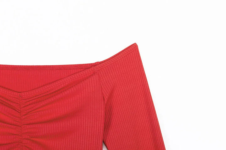 Sexy schulterfreies Langarmshirt für Damen