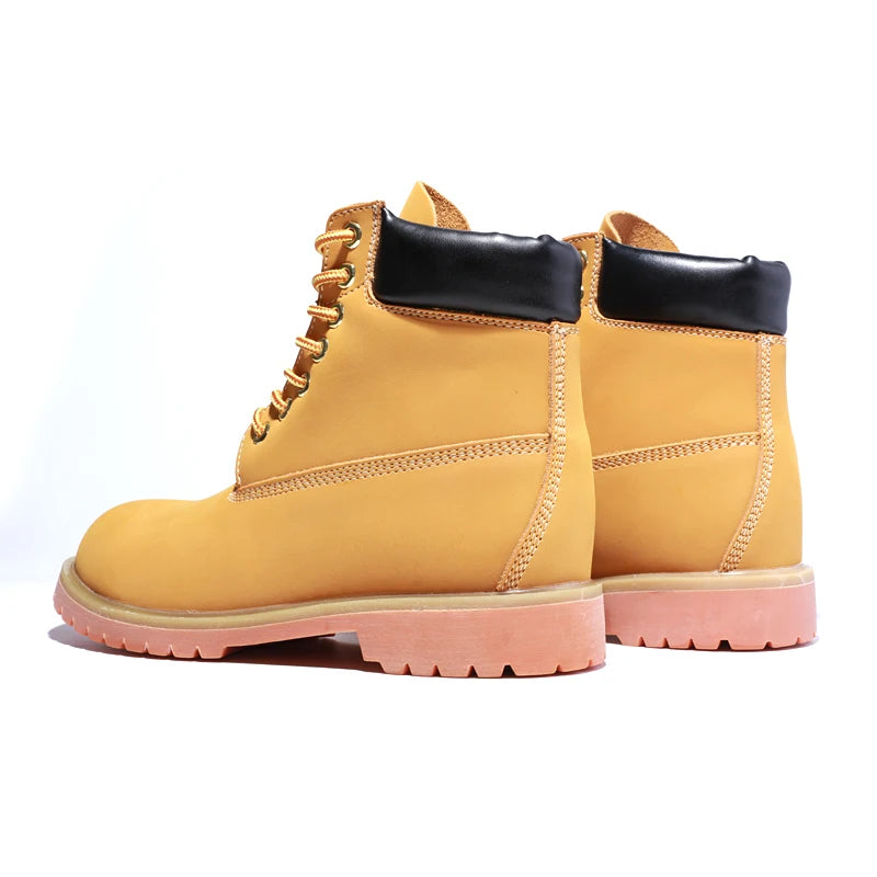 Genuine Leather Tactical Ankle Boots – Winter & Outdoor Shoes