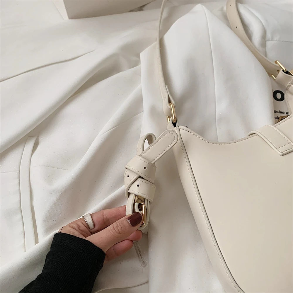 Luxury Designer Women’s Leather Handbag – Shoulder & Crossbody with Dual Straps