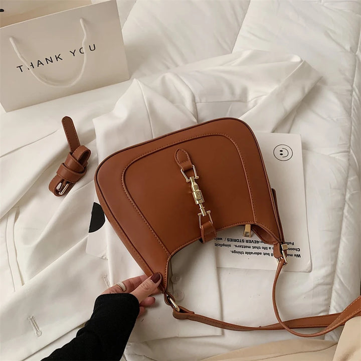 Luxury Designer Women’s Leather Handbag – Shoulder & Crossbody with Dual Straps