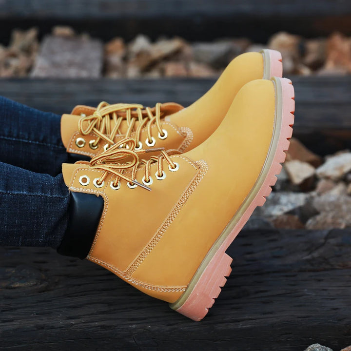 Genuine Leather Tactical Ankle Boots – Winter & Outdoor Shoes