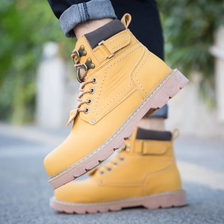 Genuine Leather Tactical Ankle Boots – Winter & Outdoor Shoes