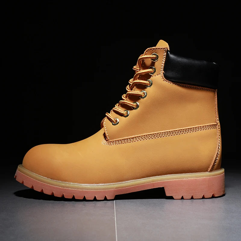 Genuine Leather Tactical Ankle Boots – Winter & Outdoor Shoes