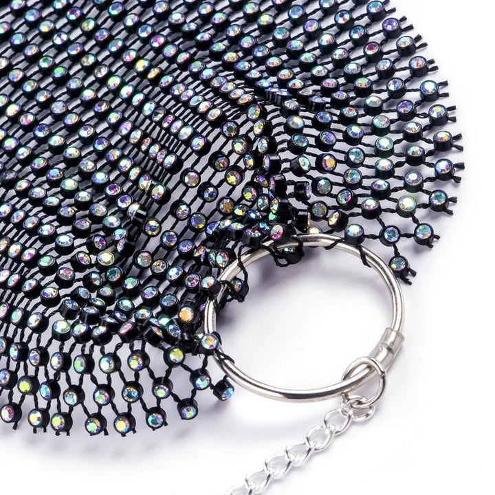 Sexy black White Summer crop top women festival Beach club outfits Party tank top t shirt woman Halter Rhinestones tops topy Hot