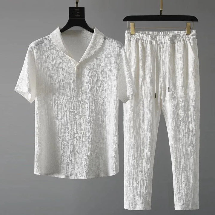 (Shirt+Trousers) 2026 Summer New Arrival Men Fashion Classic Shirt Men Business Casual Shirts Men a Set of Clothes Size M-4XL