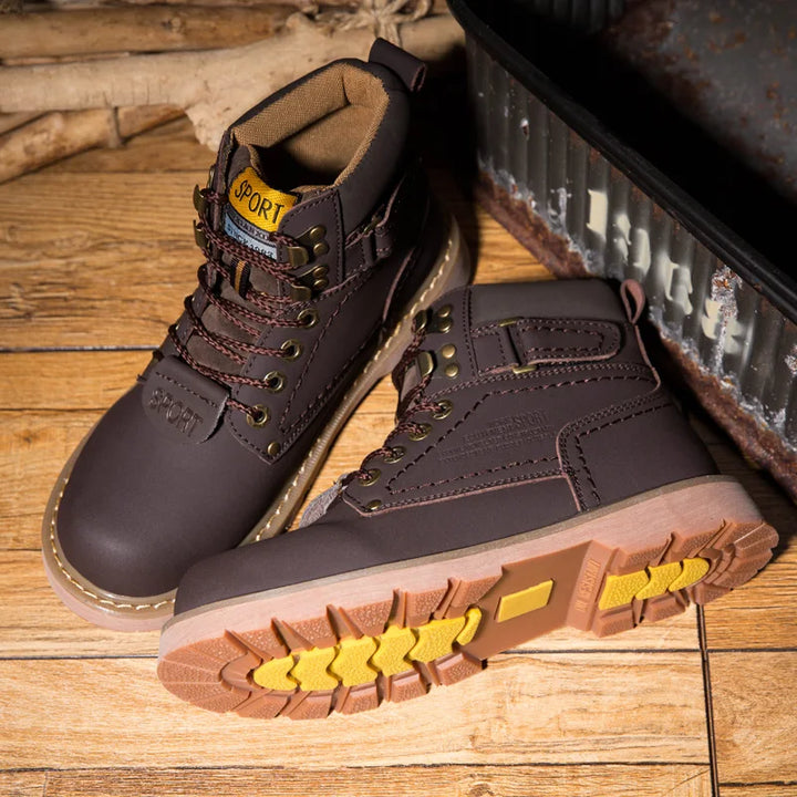 Genuine Leather Tactical Ankle Boots – Winter & Outdoor Shoes