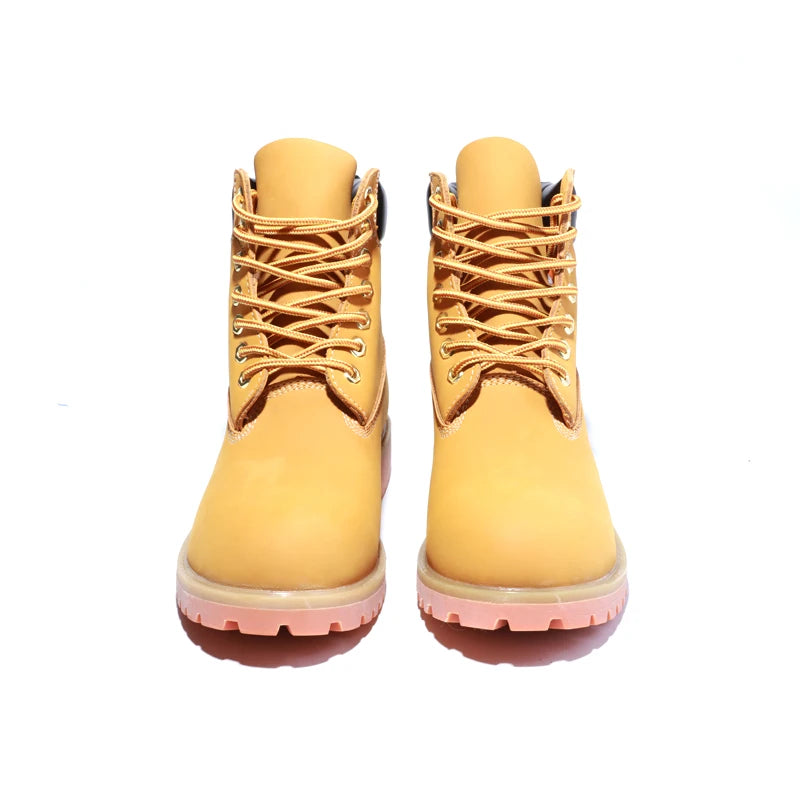 Genuine Leather Tactical Ankle Boots – Winter & Outdoor Shoes