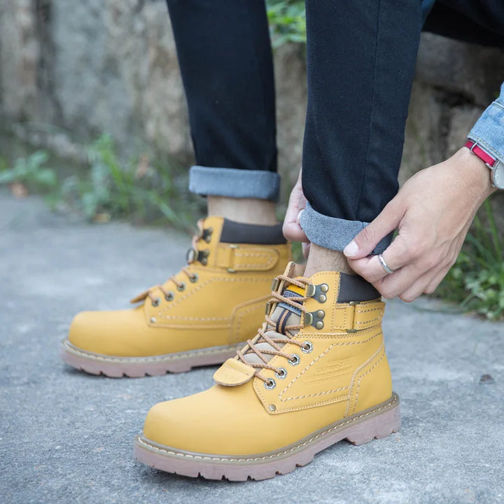 Genuine Leather Tactical Ankle Boots – Winter & Outdoor Shoes