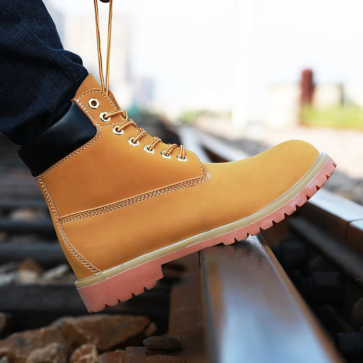 Genuine Leather Tactical Ankle Boots – Winter & Outdoor Shoes