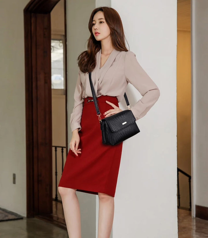 حقيبة يد نسائية فاخرة من الجلد الصناعي