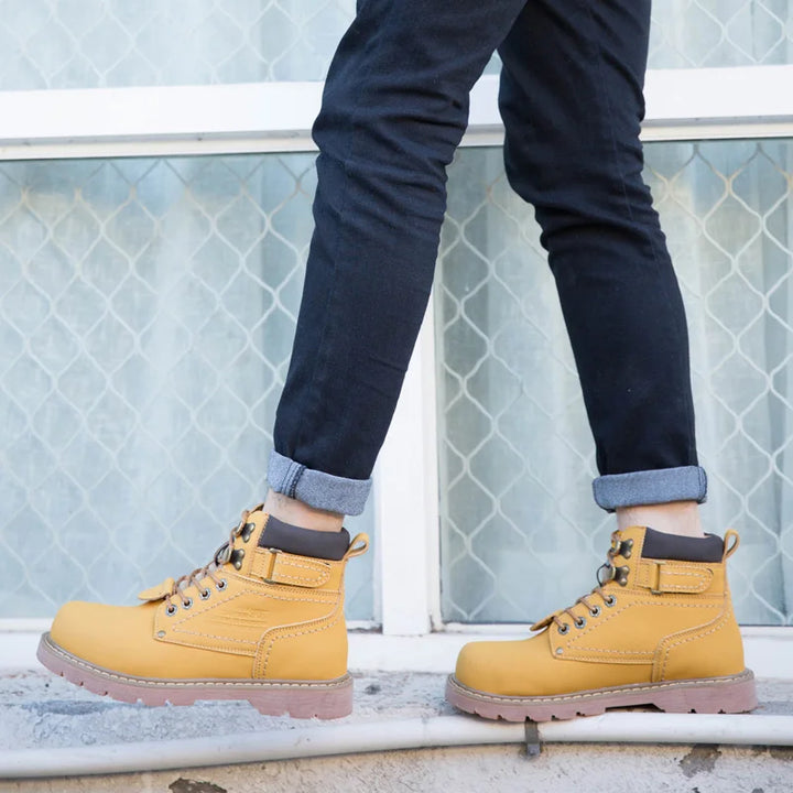 Genuine Leather Tactical Ankle Boots – Winter & Outdoor Shoes