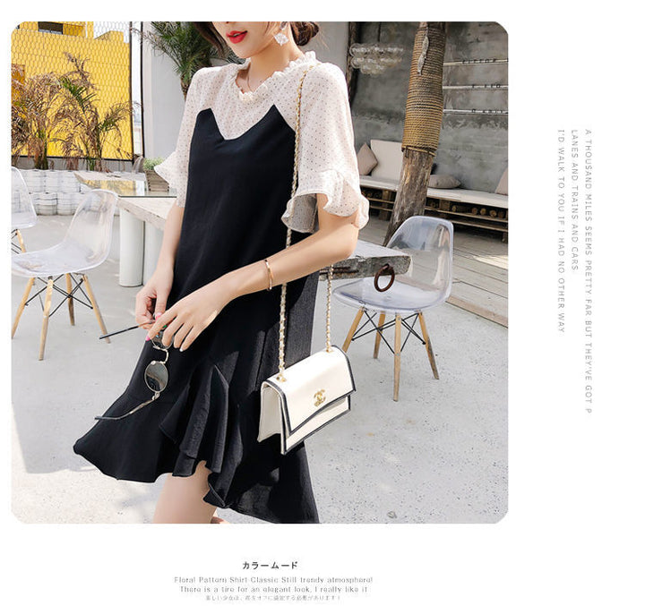 Casual Tunics Midi Fashion Age Reduction Aesthetic Summer Light Dress Elegant 2025 Korean Thin Women's Dresses Loose Cover Belly