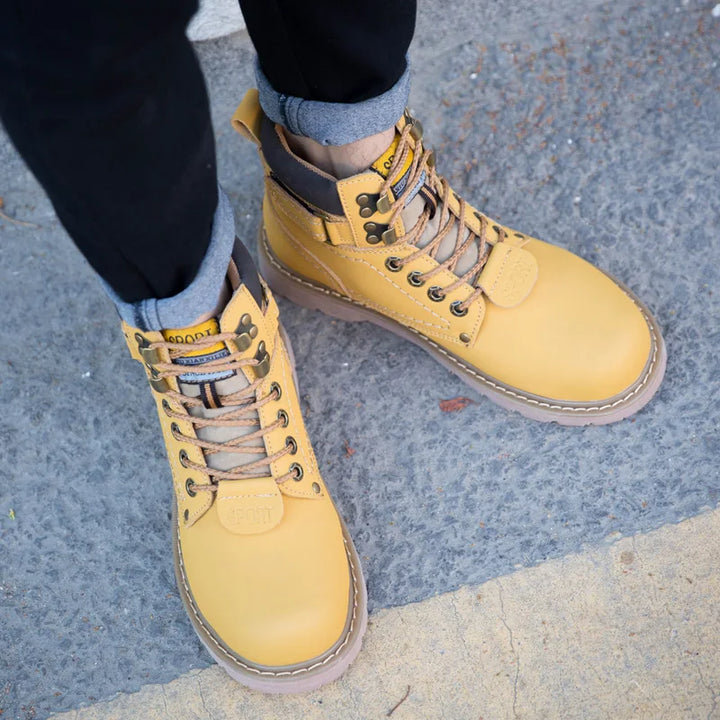 Genuine Leather Tactical Ankle Boots – Winter & Outdoor Shoes