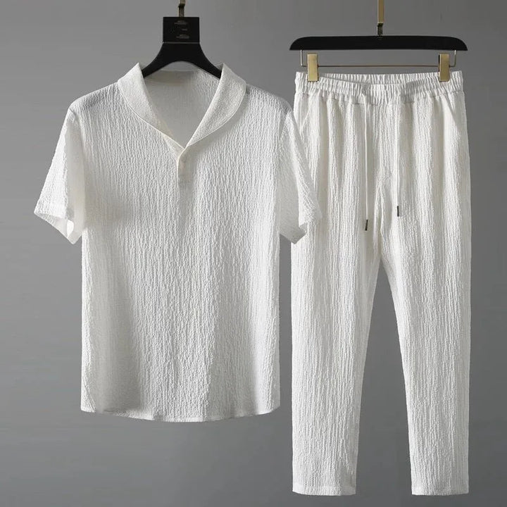 (Shirt+Trousers) 2026 Summer New Arrival Men Fashion Classic Shirt Men Business Casual Shirts Men a Set of Clothes Size M-4XL