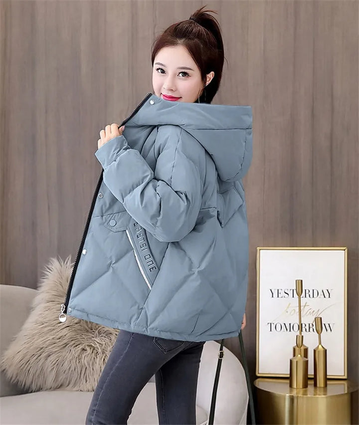 Women’s Hooded Winter Parka – Oversized Cotton Padded Puffer Jacket