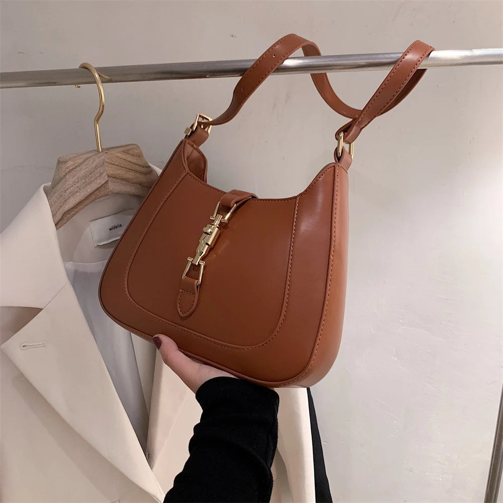 Luxury Designer Women’s Leather Handbag – Shoulder & Crossbody with Dual Straps