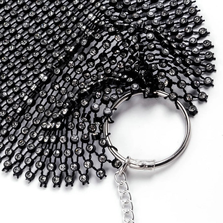 Sexy black White Summer crop top women festival Beach club outfits Party tank top t shirt woman Halter Rhinestones tops topy Hot