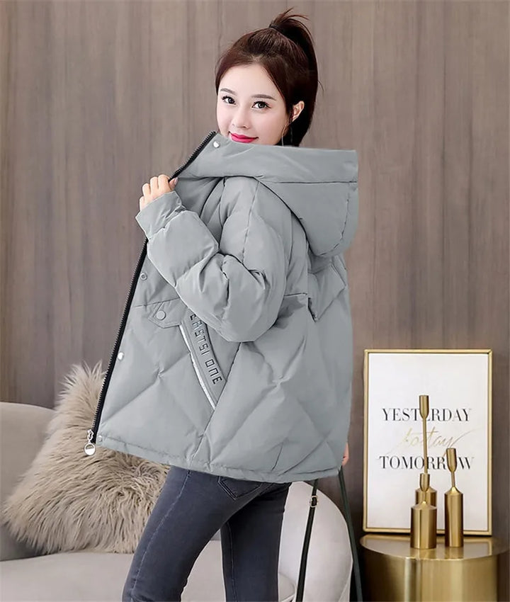 Women’s Hooded Winter Parka – Oversized Cotton Padded Puffer Jacket