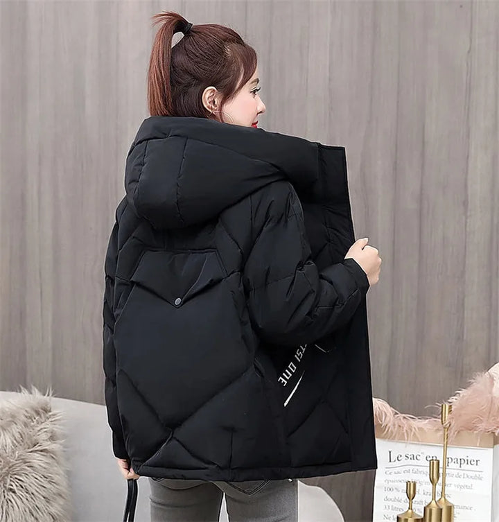 Women’s Hooded Winter Parka – Oversized Cotton Padded Puffer Jacket