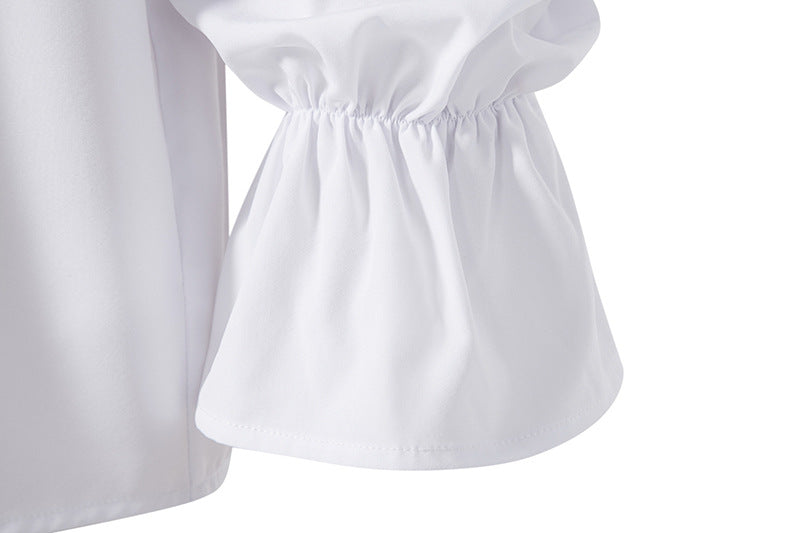 Men Shirts Medieval Retro Performance Dress Shirtspuff Sleeve Casual Stage Cosplay Party Male Clothes Chemise Shirt S09