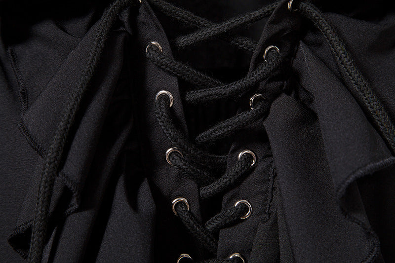 Men Shirts Medieval Retro Performance Dress Shirtspuff Sleeve Casual Stage Cosplay Party Male Clothes Chemise Shirt S09