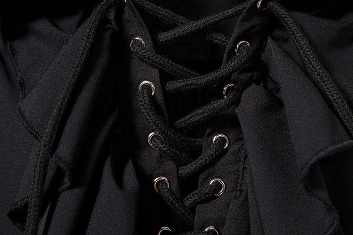Men Shirts Medieval Retro Performance Dress Shirtspuff Sleeve Casual Stage Cosplay Party Male Clothes Chemise Shirt S09