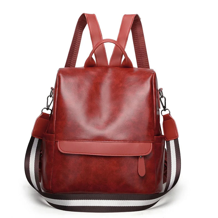 Women’s PU Leather Backpack – Fashion Daypack Shoulder Handbag
