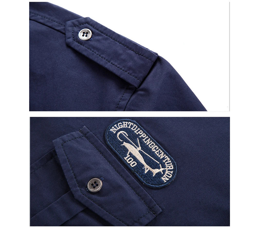 Spring Summer Men's Tactical Shirts Outdoor Men Cotton Shorts Sleeve Military Shirts Fashion Men Button Hiking Work Shirts