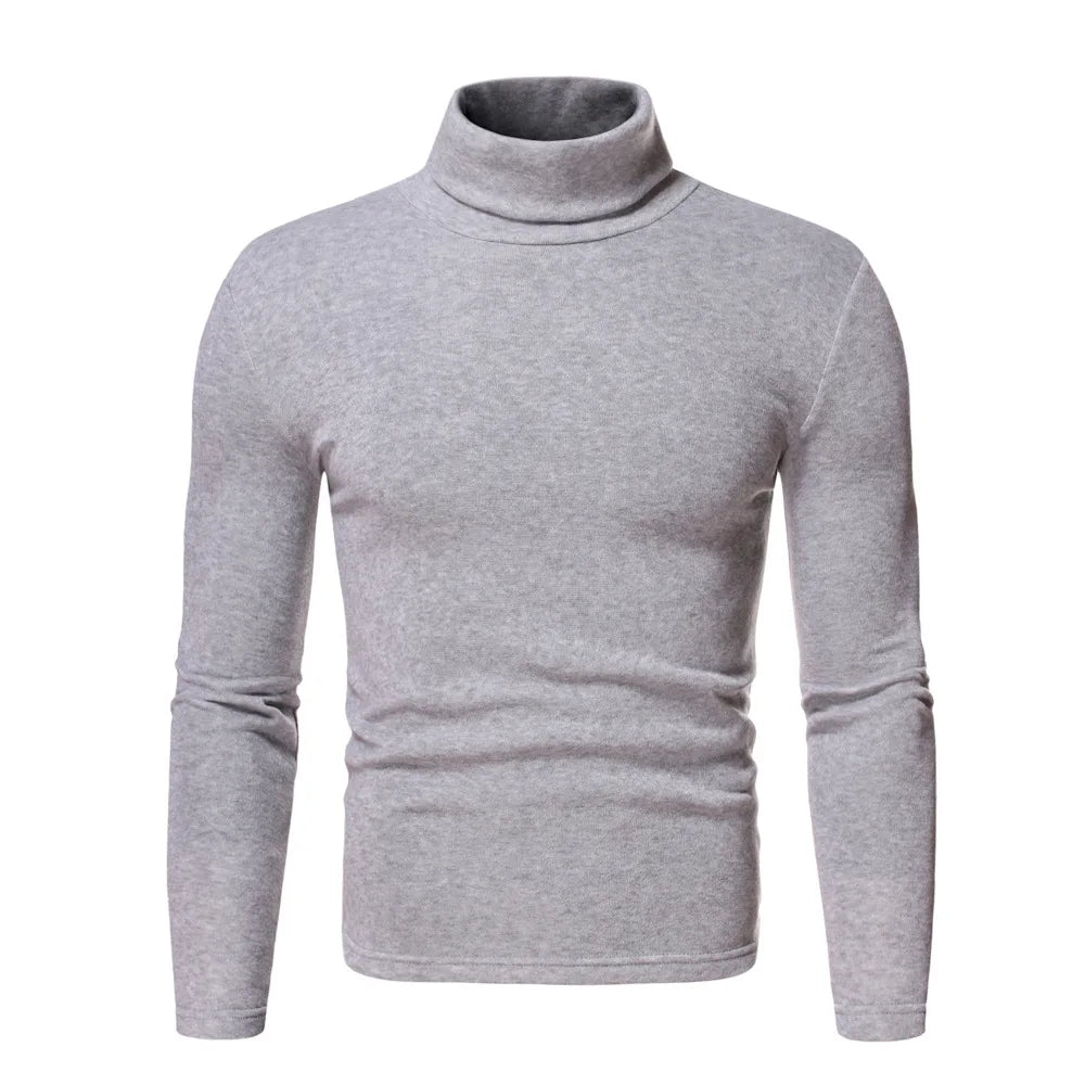 Men Turtleneck Sweater Design Long Sleeve Shirt top