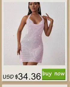 Sexy black White Summer crop top women festival Beach club outfits Party tank top t shirt woman Halter Rhinestones tops topy Hot