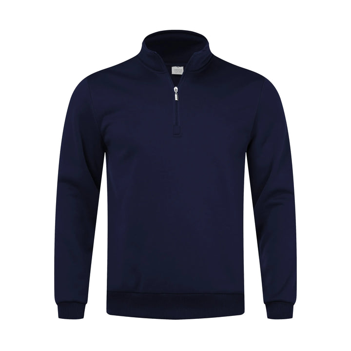 Men Sweatshirts Fall Spring Thicker Half Zip Pullover Hoody Solid Color Turtleneck for Male Outdoor