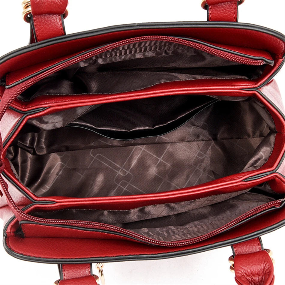 Luxury Women’s PU Leather Shoulder Bag – Designer Messenger Handbag