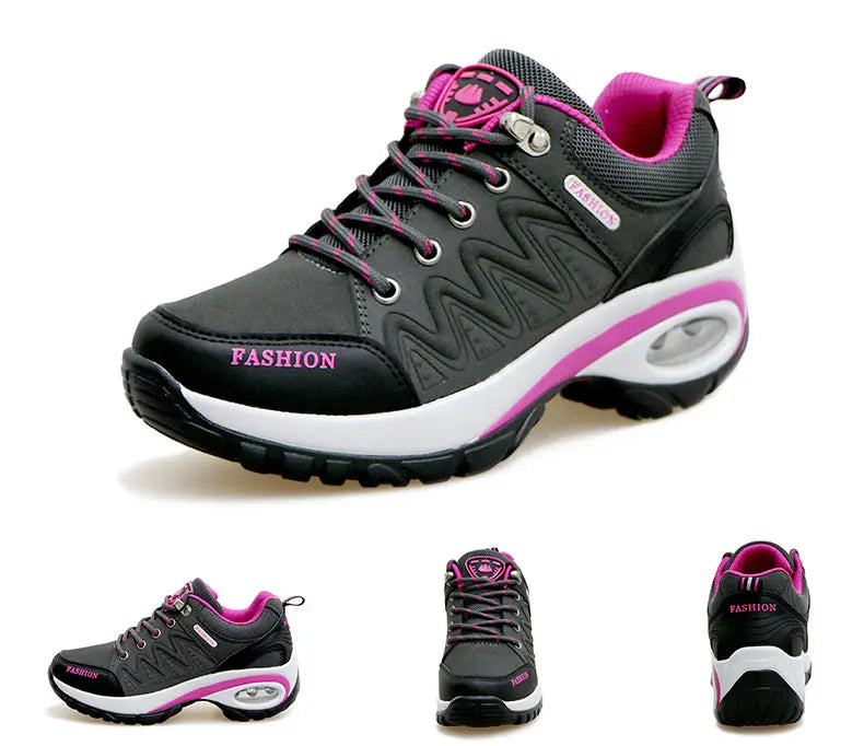 Women’s Waterproof Platform Sneakers – Outdoor Hiking & Running Shoes