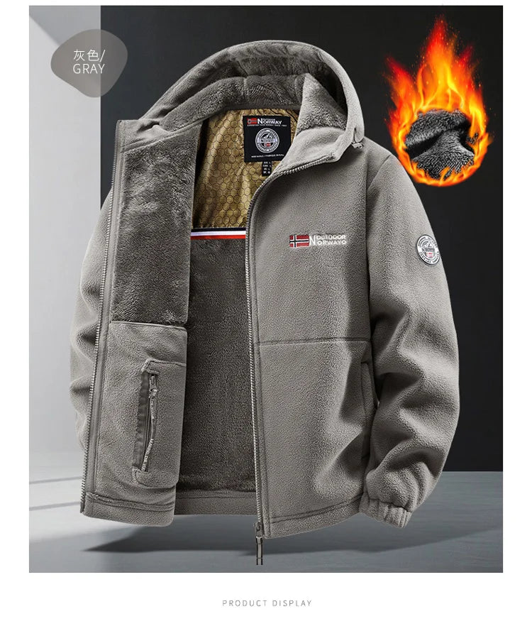 Men’s Hooded Outdoor Jacket – Versatile Autumn & Winter Wear