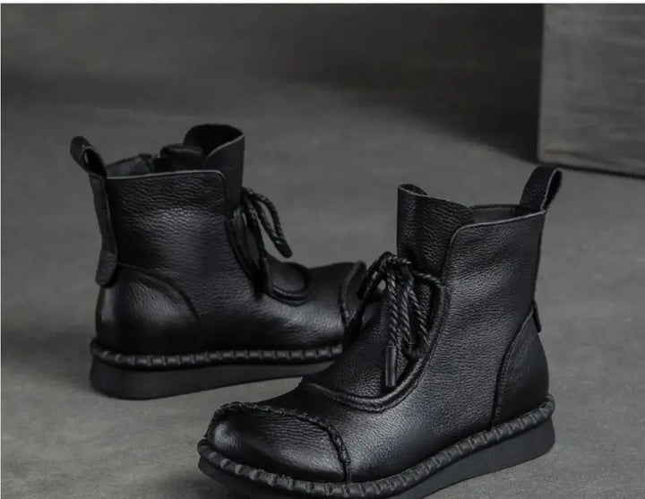 Shoes for Women  Cross-tied Ladies Boot Daily Boots Hot Sale Cotton Shoes Round Toe Comfortable Flat Shoes Women Ankle Boots