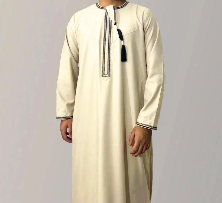 2026 Muslim Fashion Abaya for Men Long Sleeve O-neck Pullover Dress Robe Men Jubba Thobe Pakistan Kaftan Arabic Islamic Clothing