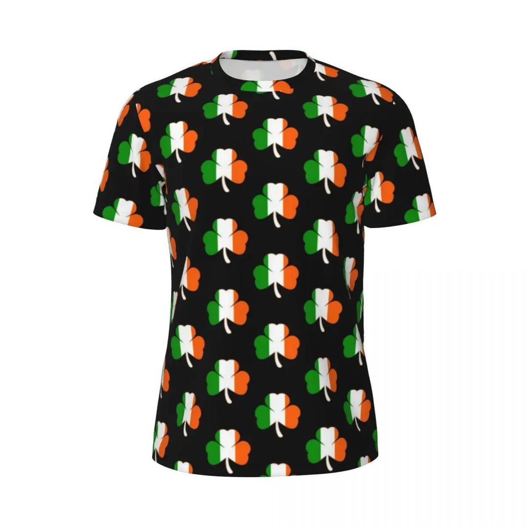 Sportswear T Shirt For Man Irish St Patricks Day T Shirts Hippie Green Plaid Summer Tees O Neck Streetwear Design Clothing Gift
