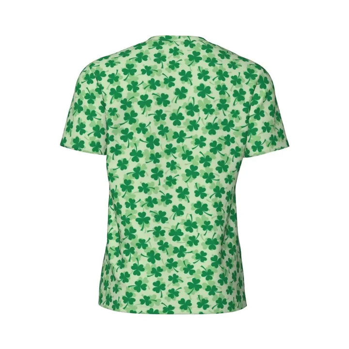 Sportswear T Shirt For Man Irish St Patricks Day T Shirts Hippie Green Plaid Summer Tees O Neck Streetwear Design Clothing Gift