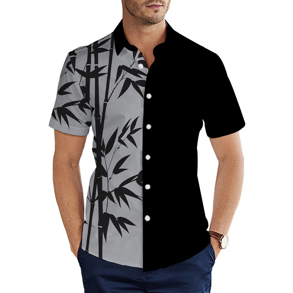 Men's Shirt Summer Casual Fashion Short Sleeved Shirt For Men Loose Breathable Hawaiian Shirt Man Casual Men's Clothing Top