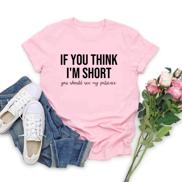 تيشيرت نسائي برسومات مرحة – كم قصير