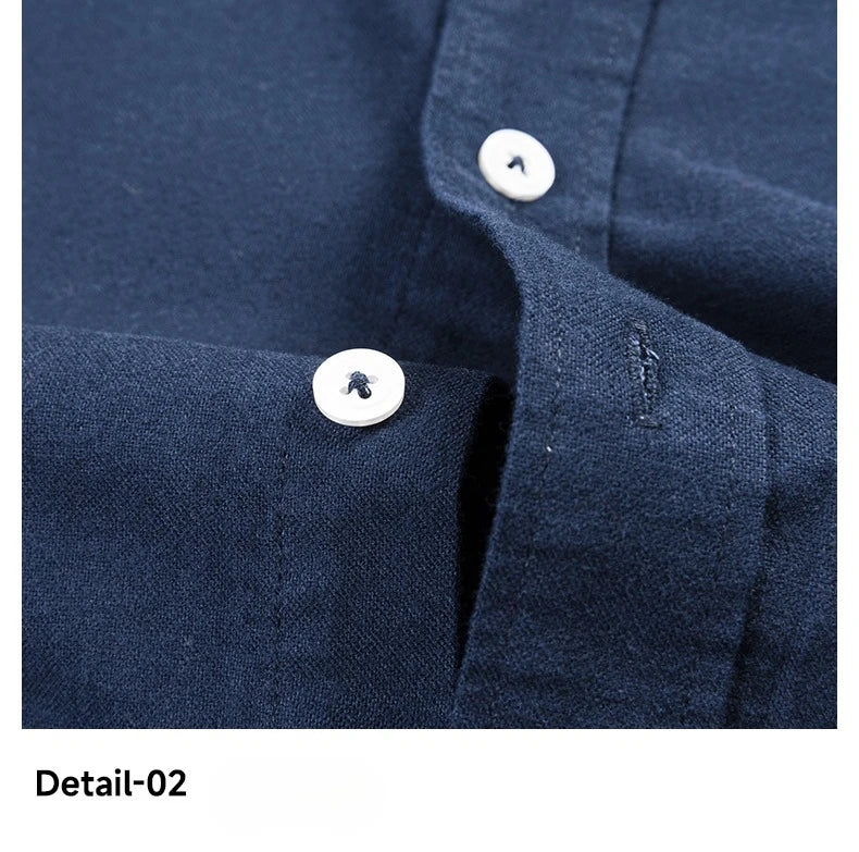 100% Cotton Brushed Long Sleeve Shirts for Men Slim Fit Casual Plain Shirt Solid Color Fashion Korean Popular Tops Red Clothes