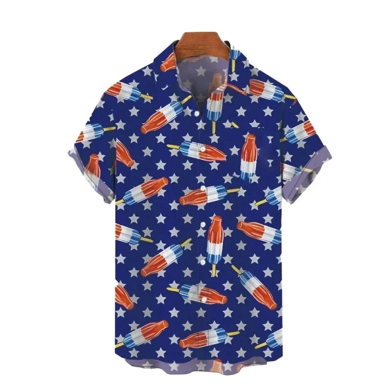 Men’s Hawaiian Beach Shirt – Oversized Short Sleeve
