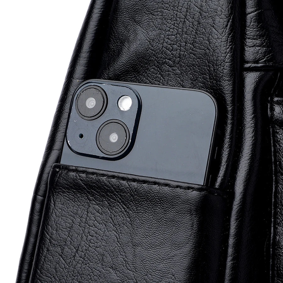 Luxury Women’s Leather Handbag – Multi-Pocket Crossbody & Shoulder Bag 2026