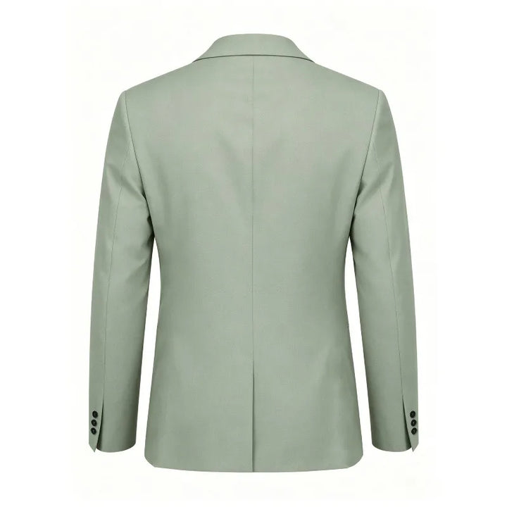 KIDWHXR Man Blazer Korean Slim Simple Solid Color Turn Down Collar Male Suit Outerwear Business Casual Long Sleeeve Men Coat