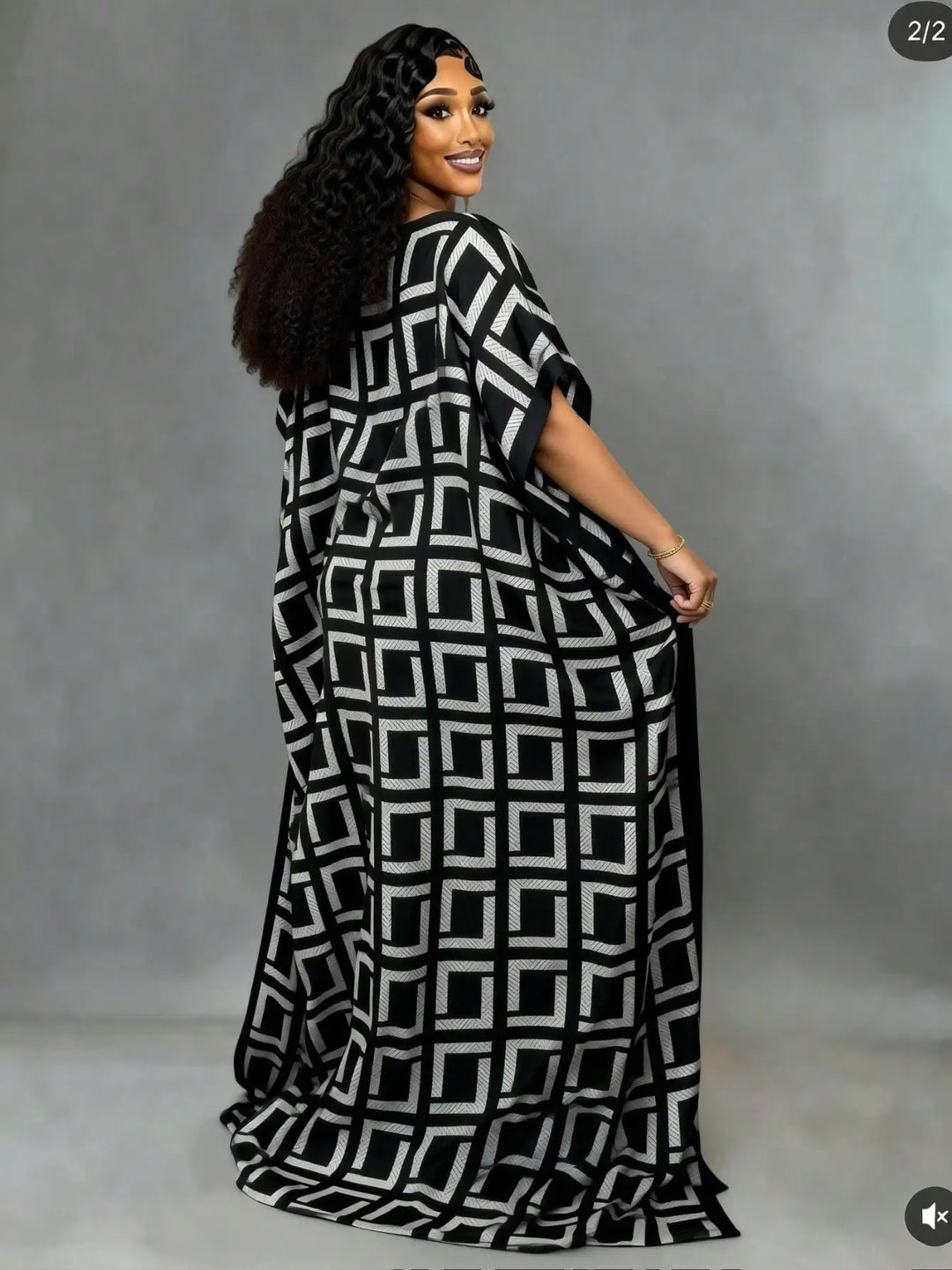 Elegant Plus Size Silk Middle Eastern Kaftan Dress with Scarf African Print Robe 2 Piece Set Women Fashion