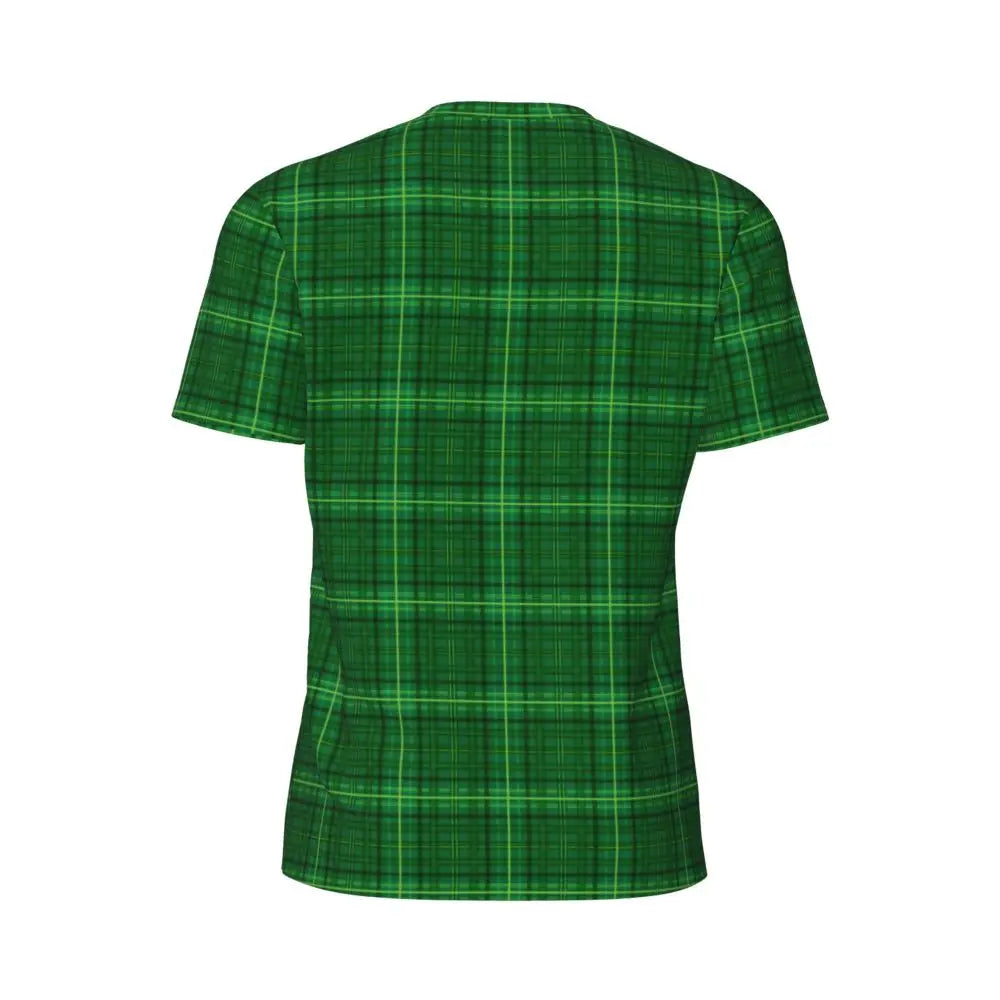 Sportswear T Shirt For Man Irish St Patricks Day T Shirts Hippie Green Plaid Summer Tees O Neck Streetwear Design Clothing Gift